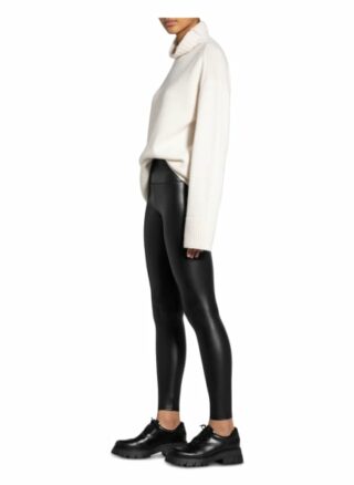 All Saints Leggings in Lederoptik, Schwarz