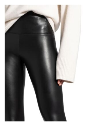 All Saints Leggings in Lederoptik, Schwarz