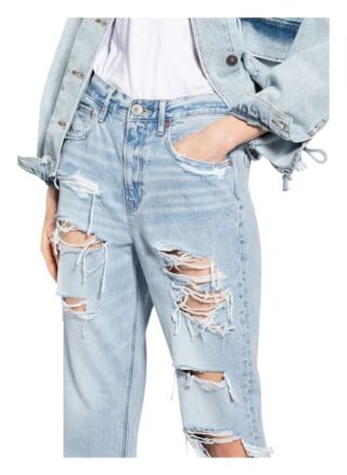 American Eagle Destroyed-Jeans, Blau