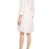 Ana Alcazar Kleid mit 3/4-Arm und Glitzergarn, Weiß