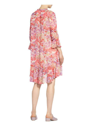Ana Alcazar Kleid mit 3/4-Arm und Volantbesatz, Pink
