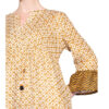 Ana Alcazar Leinenkleid mit 3/4-Arm aus Leinen, Braun
