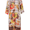 Ana Alcazar Satinkleid mit 3/4-Arm, Orange
