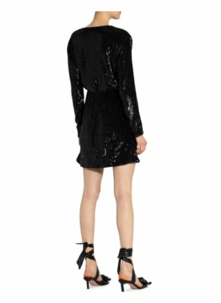 Anine Bing Kleid Elena mit Paillettenbesatz, Schwarz