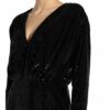 Anine Bing Kleid Elena mit Paillettenbesatz, Schwarz