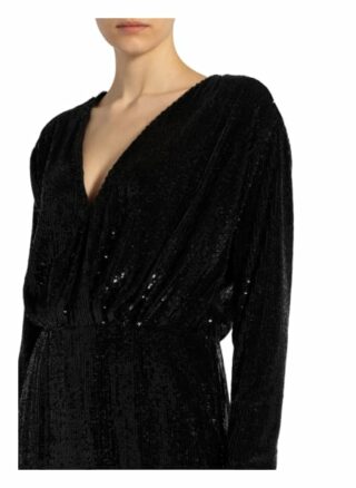 Anine Bing Kleid Elena mit Paillettenbesatz, Schwarz