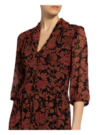 Ba&Sh Kleid Aline mit 3/4-Arm, Rot