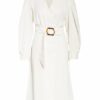 Ba&Sh Kleid Briane in Wickeloptik, Beige