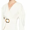 Ba&Sh Kleid Briane in Wickeloptik, Beige