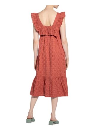 Ba&Sh Kleid Byrd mit Lochspitze, Orange