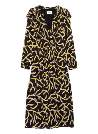 Ba&Sh Kleid Candice mit Rüschenbesatz, Schwarz