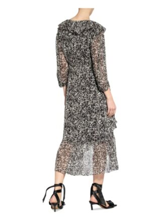 Ba&Sh Kleid Erym mit 3/4-Arm, Schwarz