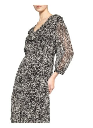 Ba&Sh Kleid Erym mit 3/4-Arm, Schwarz