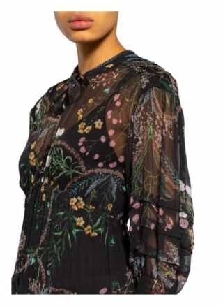 Ba&Sh Kleid Gigi mit Rüschenbesatz, Schwarz