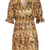 Ba&Sh Kleid Gloria mit Glitzergarn, Braun