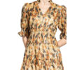 Ba&Sh Kleid Gloria mit Glitzergarn, Braun