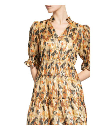 Ba&Sh Kleid Gloria mit Glitzergarn, Braun
