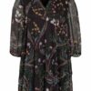 Ba&Sh Kleid Goya mit 3/4-Arm, Schwarz