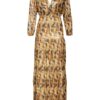 Ba&Sh Kleid Guillan mit 3/4-Arm, Braun