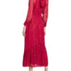 Ba&Sh Kleid Romy mit Glitzergarn, Rot