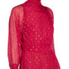 Ba&Sh Kleid Romy mit Glitzergarn, Rot