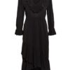 Ba&Sh Kleid Rym mit Volantbesatz, Schwarz