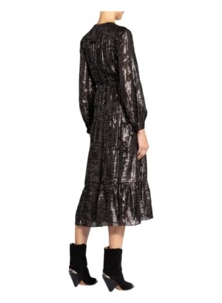Ba&Sh Kleid Sophie mit Seide, Schwarz