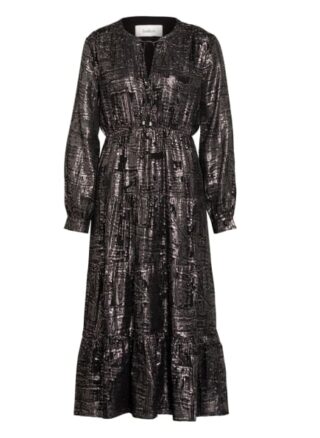 Ba&Sh Kleid Sophie mit Seide, Schwarz