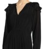 Ba&Sh Kleid Ulla mit Rüschenbesatz, Schwarz