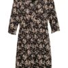 Ba&Sh Kleid Vlada mit 3/4-Arm, Schwarz