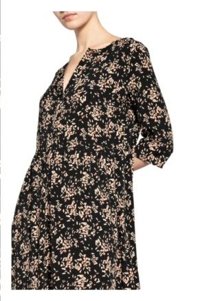 Ba&Sh Kleid Vlada mit 3/4-Arm, Schwarz