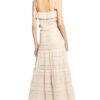 Ba&Sh Strickkleid Cal mit Volantbesatz, Beige