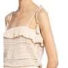 Ba&Sh Strickkleid Cal mit Volantbesatz, Beige