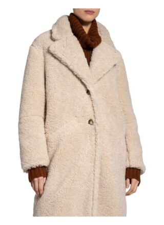 Ba&Sh Teddyfell-Mantel Yoni, Beige