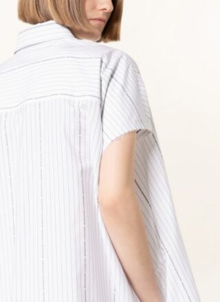 Balenciaga Oversized-Hemdblusenkleid, Weiß