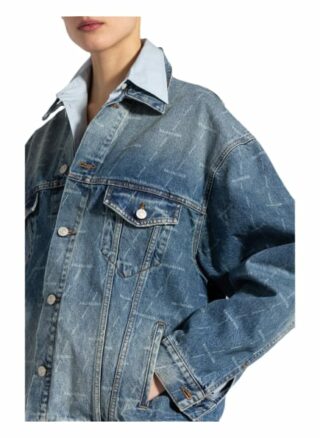 Balenciaga Oversized-Jeansjacke, Blau