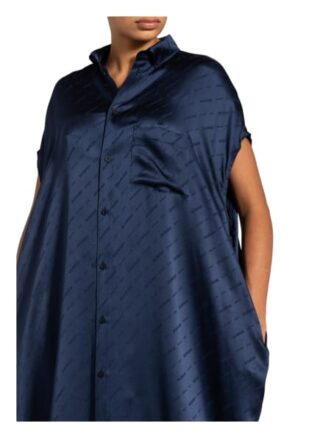 Balenciaga Oversized-Kleid aus Seide, Blau