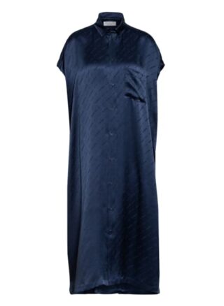 Balenciaga Oversized-Kleid aus Seide, Blau