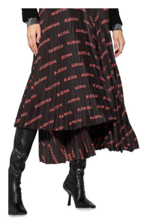 Balenciaga Plisseerock in Wickeloptik, Schwarz