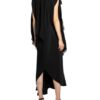 Balenciaga Schluppenkleid mit Spitzenbesatz, Schwarz
