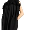 Balenciaga Schluppenkleid mit Spitzenbesatz, Schwarz