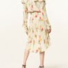 Balenciaga Seidenkleid mit Volantbesatz, Weiß