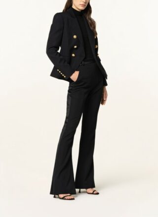 Balmain Hose mit Galonstreifen, Schwarz