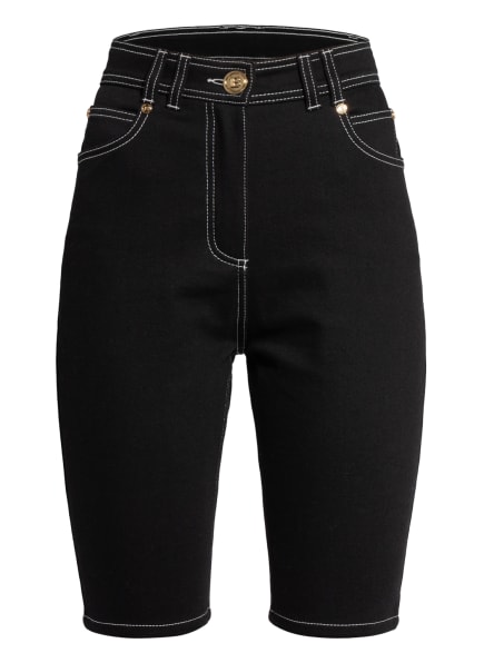 Balmain Jeans-Shorts Damen, Schwarz