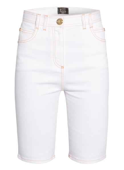Balmain Jeans-Shorts Damen, Weiß