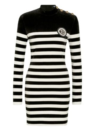 Balmain Kleid mit Schmucksteinbesatz, Schwarz