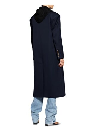 Balmain Oversized-Mantel, Blau
