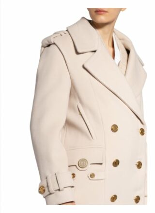 Balmain Wollmantel, Beige