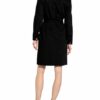 Barbour International Hemdblusenkleid, Schwarz
