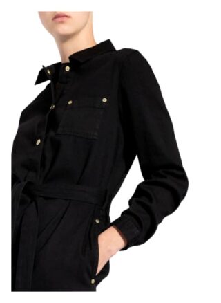 Barbour International Hemdblusenkleid, Schwarz